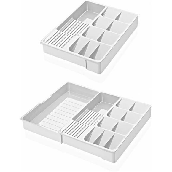 Expandable Silverware Drawer Organizer Large Utensil Cutlery Flatware Tray Holde - Picture 7 of 7